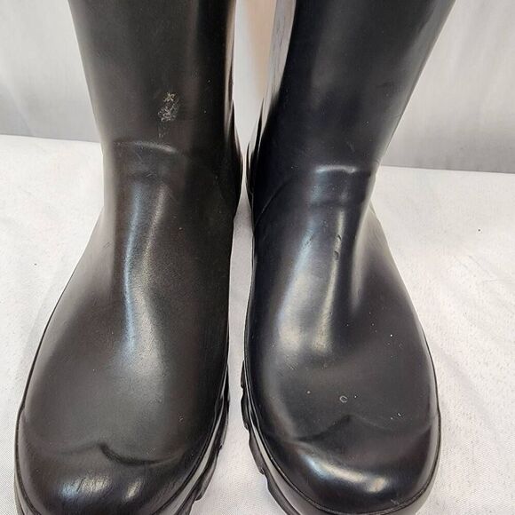 Hunter Black Tall Rubber Rain Boots Size Unisex 5M/6F - Picture 6 of 11
